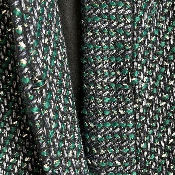 NWT Ann Taylor Tweed Mid Length Belted Blazer Jacket XS - Picture 5 of 15